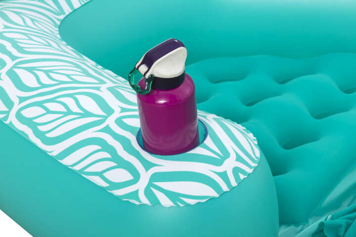 Bestway Poolsessel Comfort Plush Deluxe mit Kopfkissen und Getränkehalter